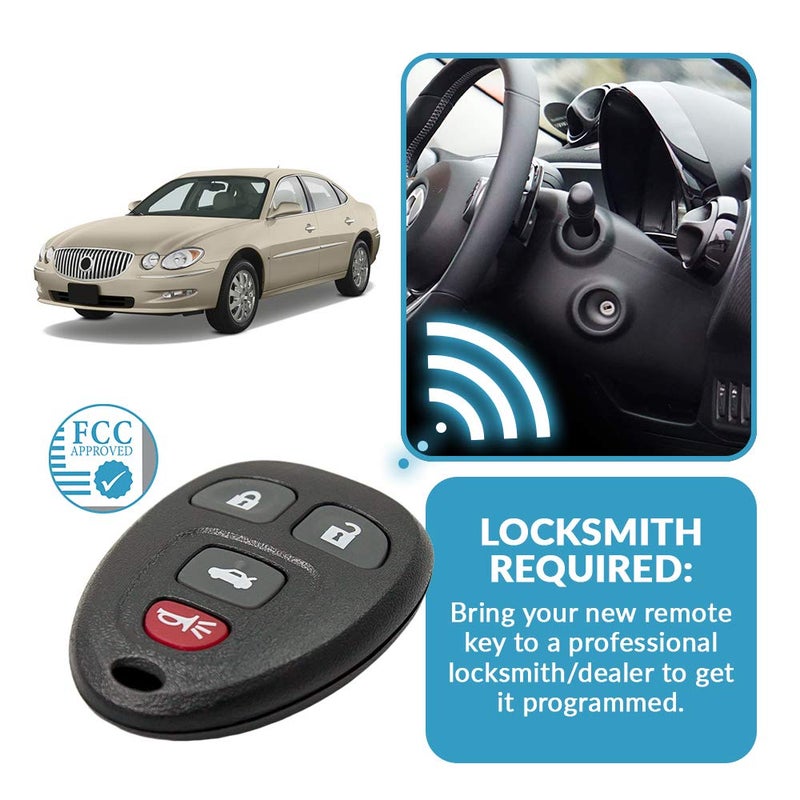 Keyless2Go Replacement for New Keyless Entry Remote Car Key Fob for Select Malibu Cobalt Lacrosse Grand Prix G5 G6 Models That use 15252034 KOBGT04A Remote - Image 5